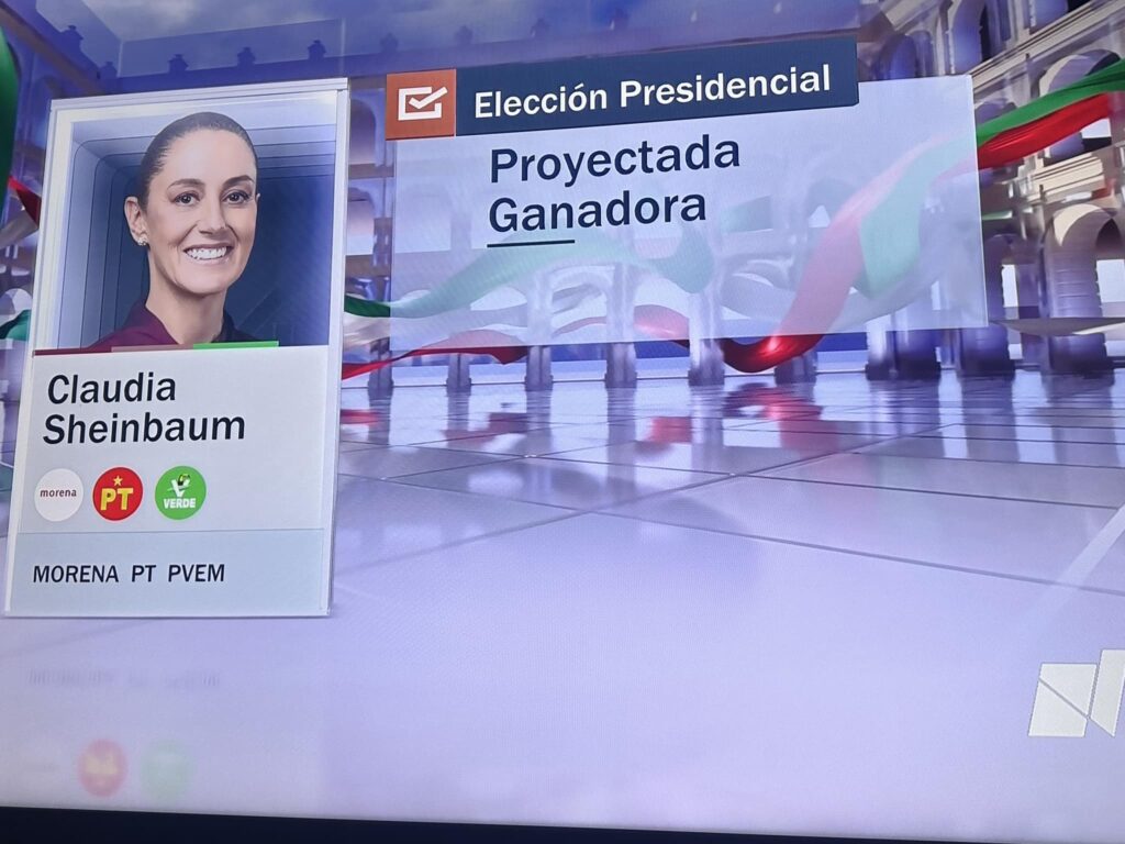 Claudia Sheinbaum virtual ganadora segun televisa